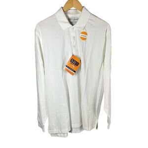 5.11 Tactical Series Long Sleeve White T Shirt Pen Pocket Size Large